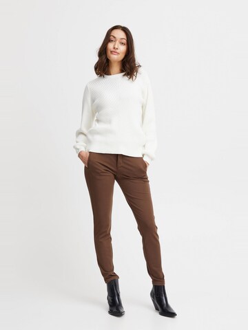 Coupe slim Pantalon chino Fransa en marron