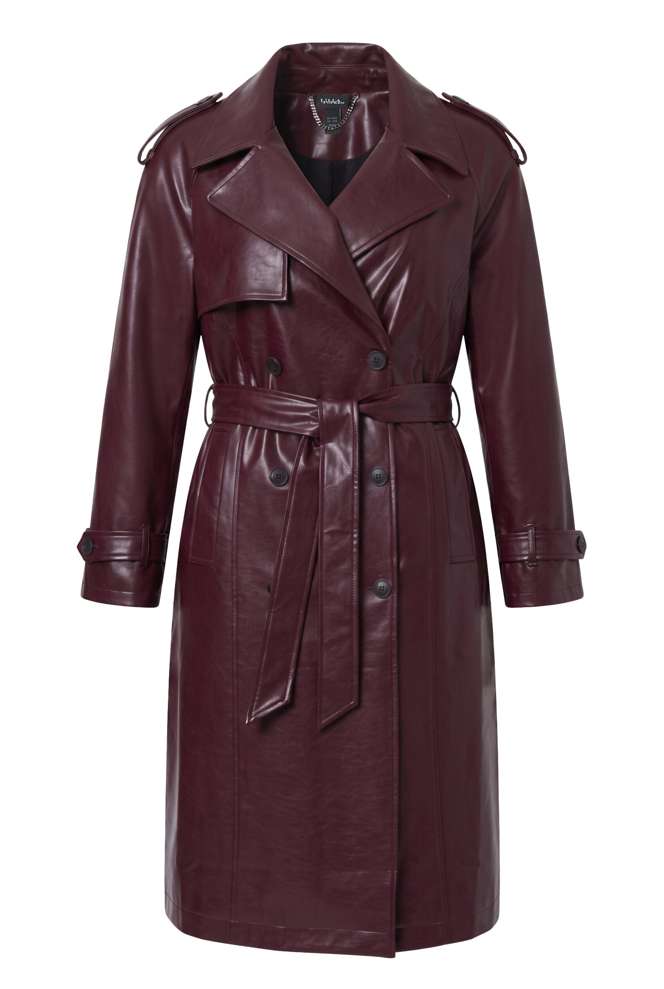 Ulla Popken Between-seasons coat in M-L in Wine red, Item view
