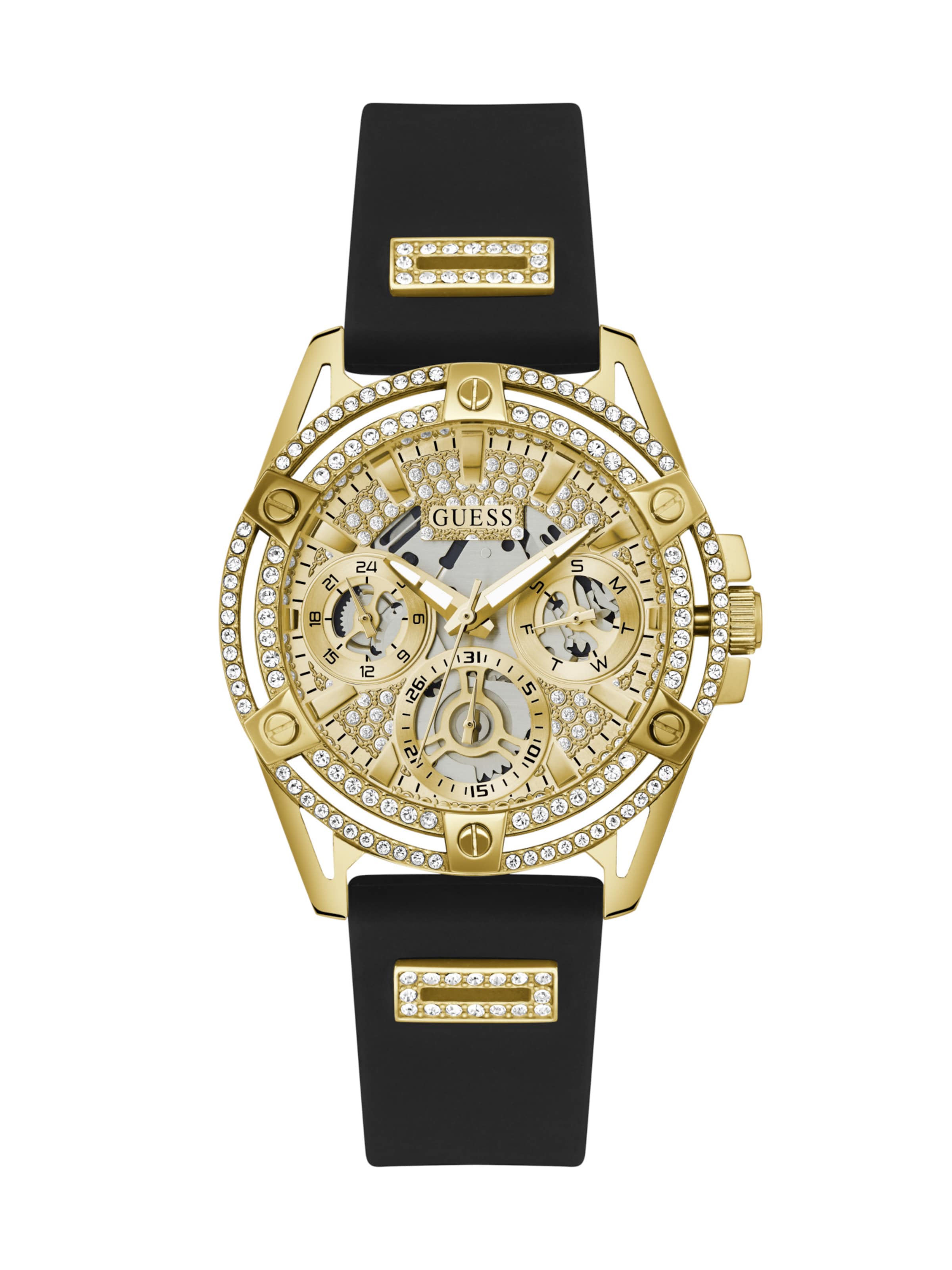 GUESS Analog Watch 'Queen' in Black: front