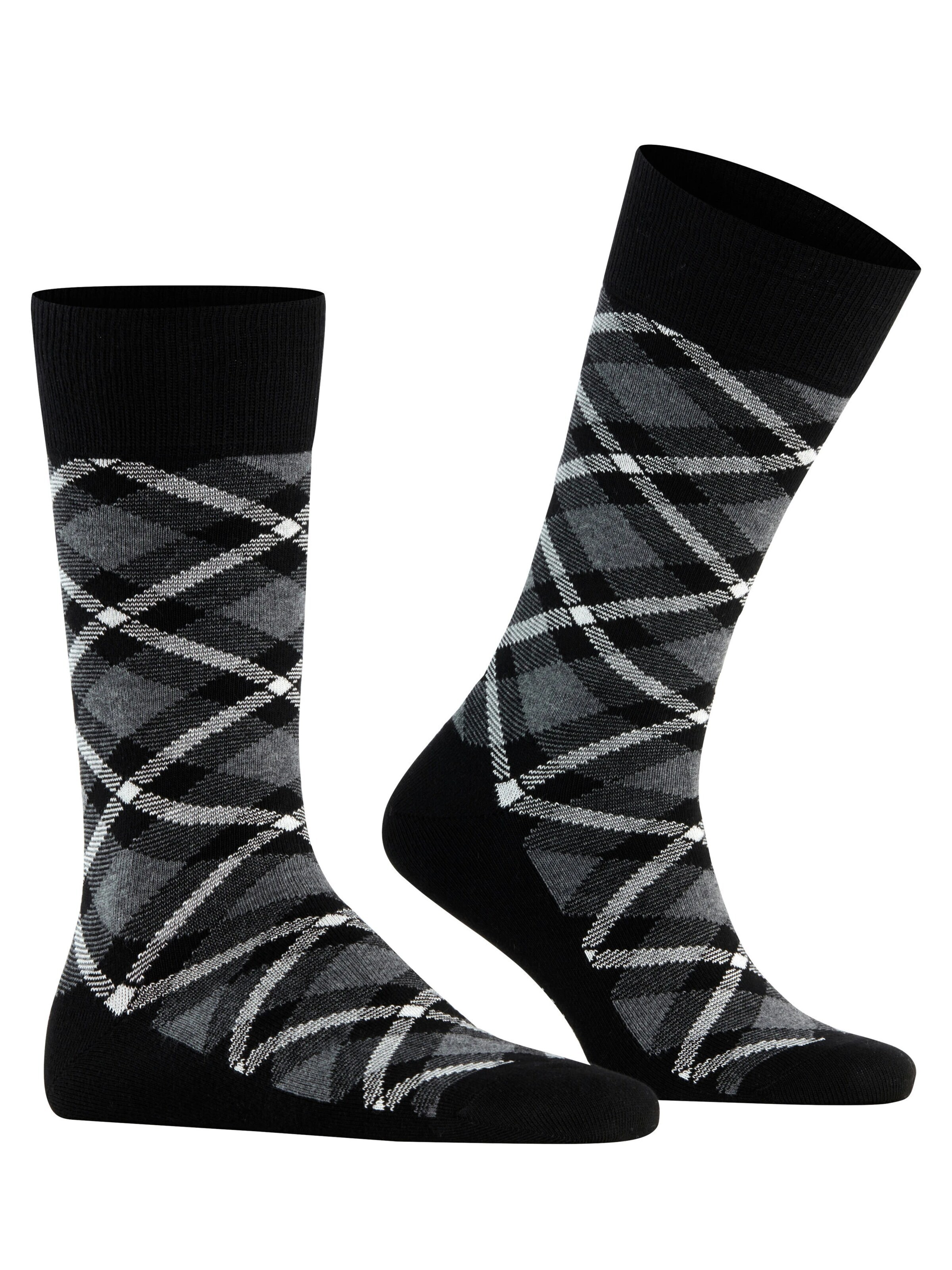 BURLINGTON Socks 'Tartan' in Black