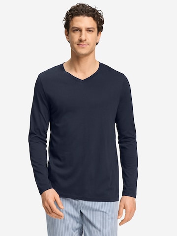 Hanro Shirt ' Night & Day ' in Blauw: voorkant