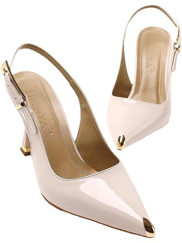 Limoya Slingback Pumps 'Damen-Absätze' in Beige: front