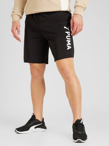 Regular Pantalon de sport PUMA en noir : devant