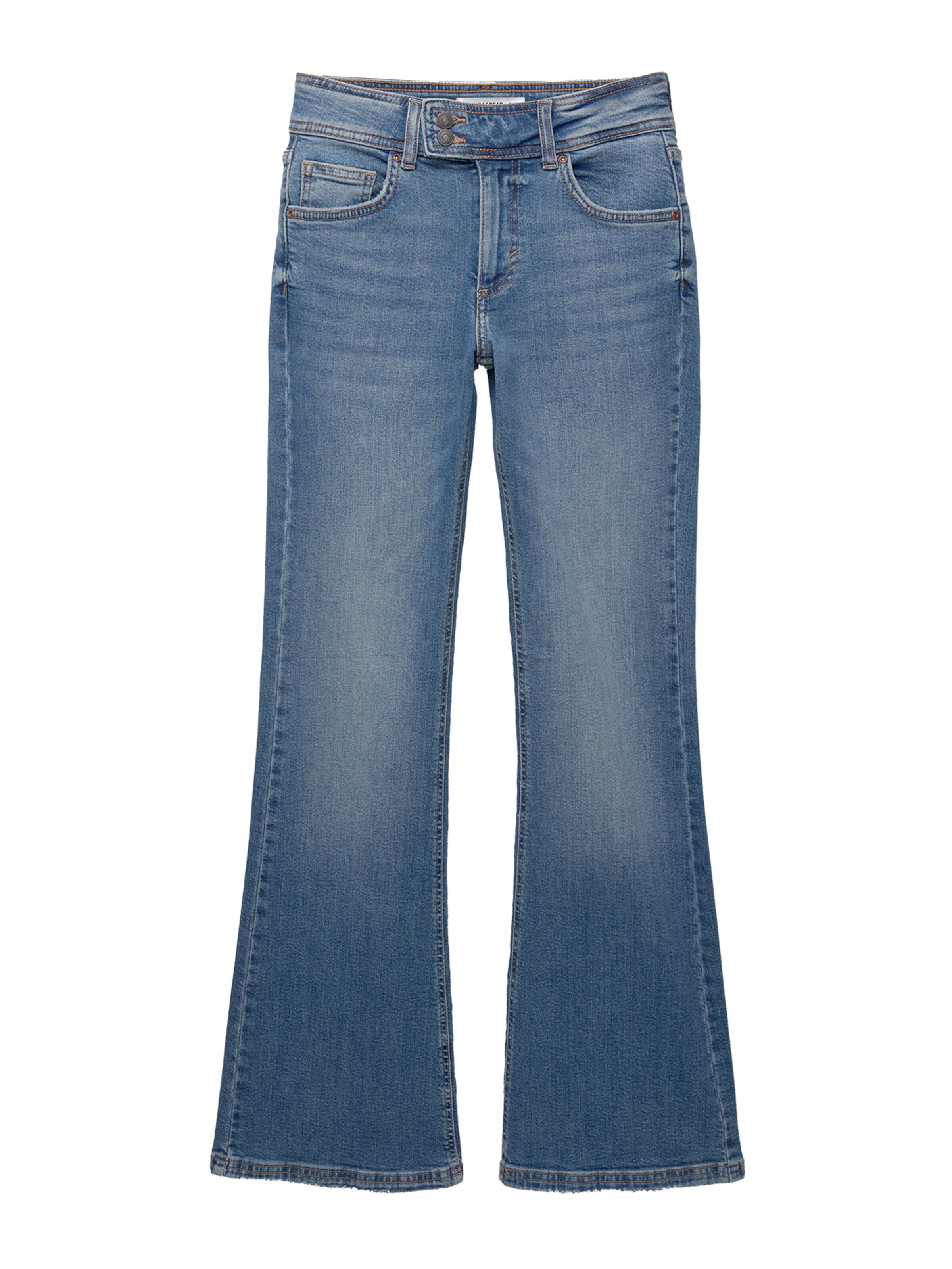 Pull&Bear Bootcut Jeans in Blauw: voorkant