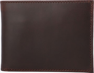 Buckle & Seam Wallet 'Bill' in Brown: front