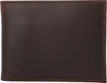 Buckle & Seam Portemonnee 'Bill' in Bruin: voorkant