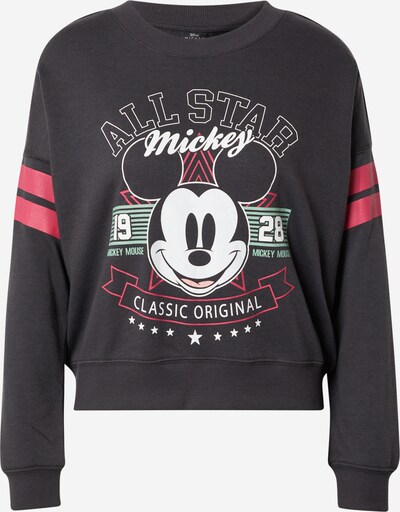 ONLY Sweat-shirt 'MICKEY' en anthracite / vert / rouge / blanc, Vue avec produit