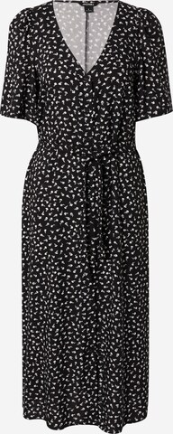 Monki - Vestido camisero en negro: frente