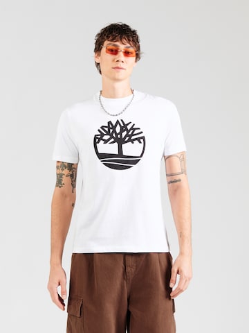 TIMBERLAND Shirt 'NORTHWOOD TREE' in Wit: voorkant