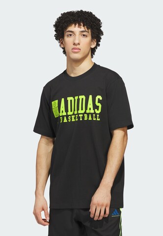 T-Shirt fonctionnel 'Basketball Graphic' ADIDAS PERFORMANCE en noir : devant
