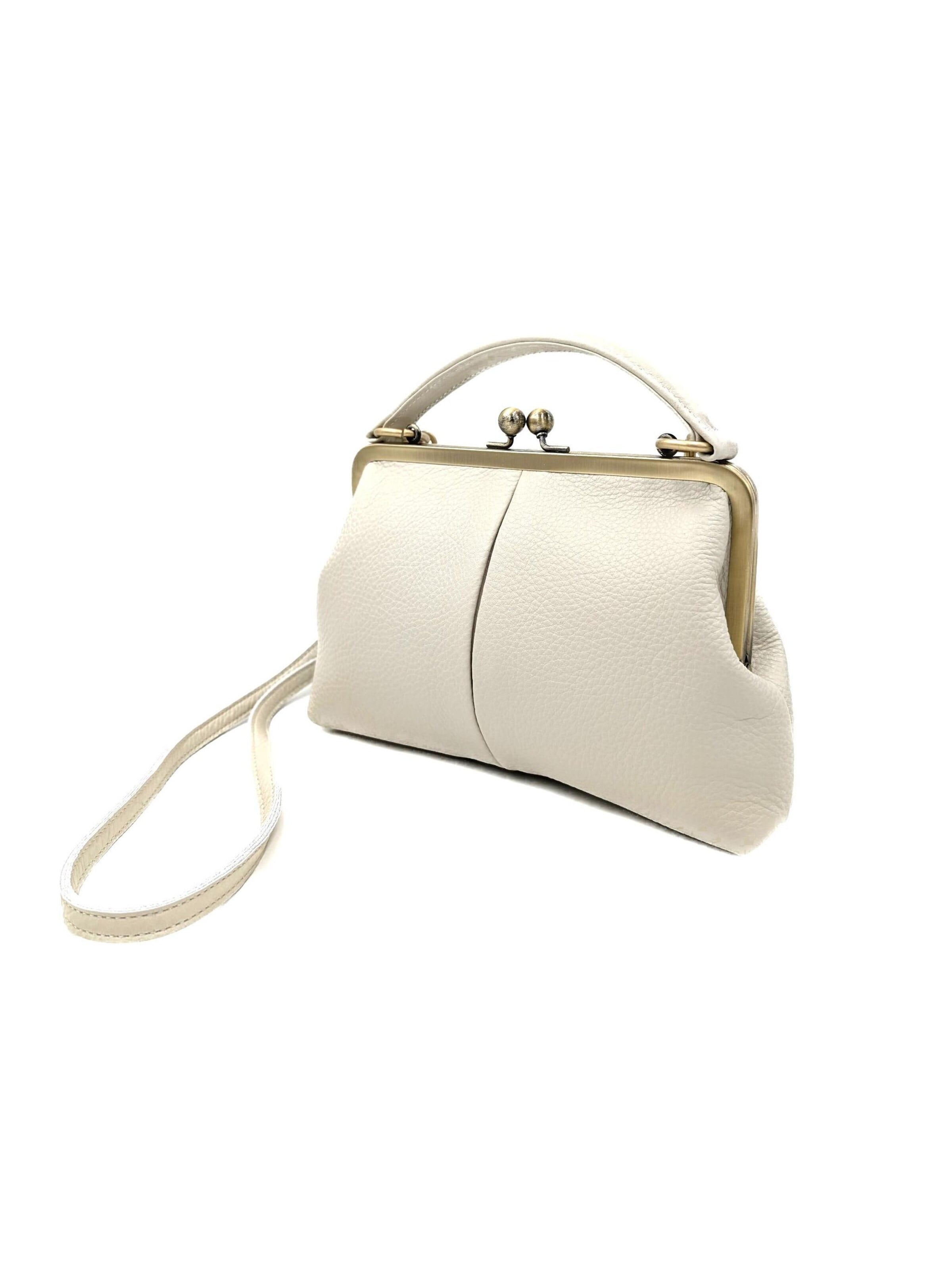 Borsa a mano 'Kleine Olive – Leder Handtasche & Umhängetasche' di Taschenkinder in beige
