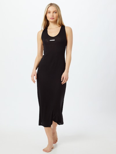Rochie de plaja Calvin Klein Swimwear pe negru, Vizualizare model