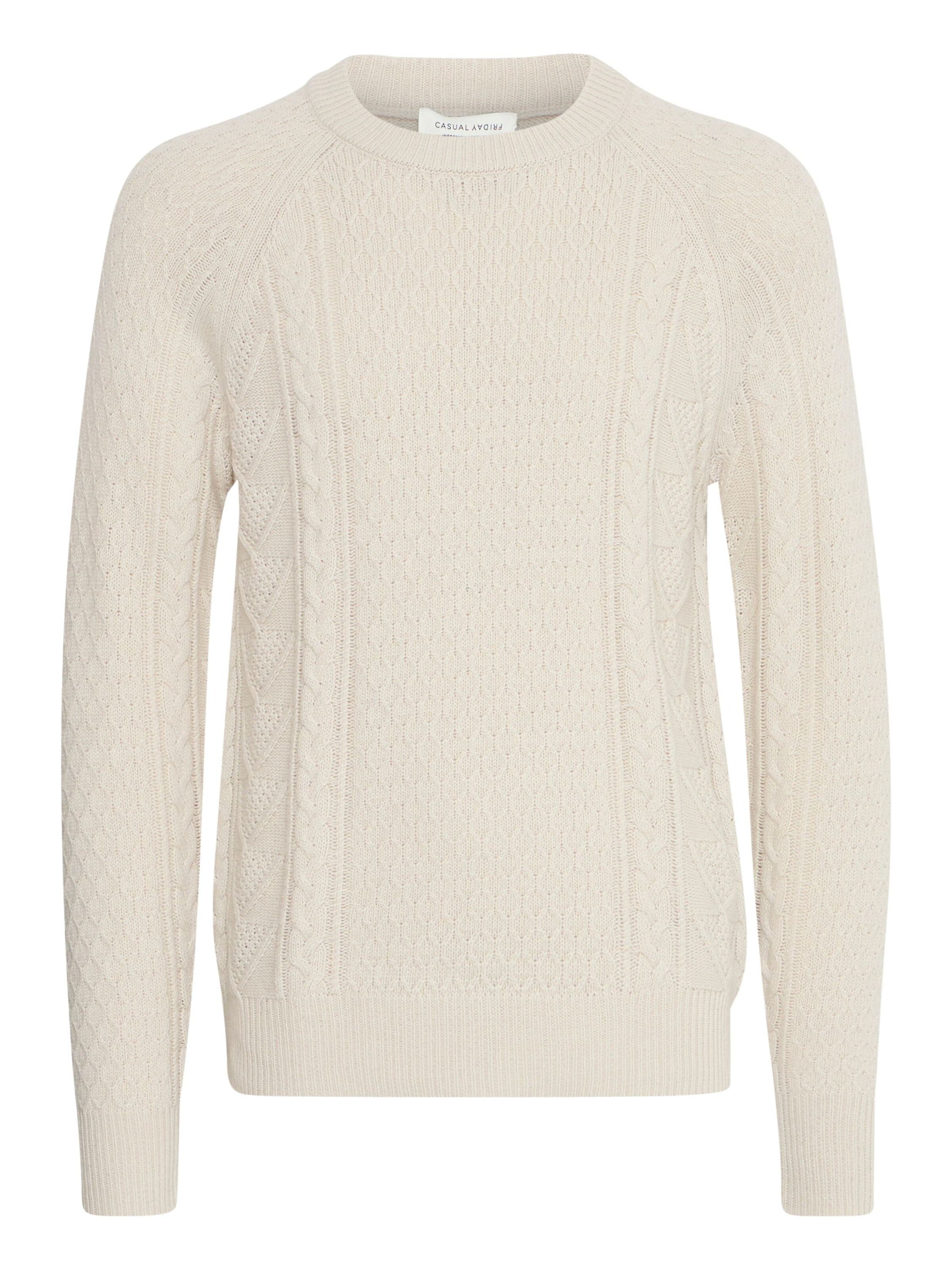 Casual Friday Pullover 'Kristian' in Weiß: Vorderseite