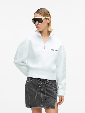 KARL LAGERFELD JEANS Μπλούζα φούτερ σε λευκό: μπροστά