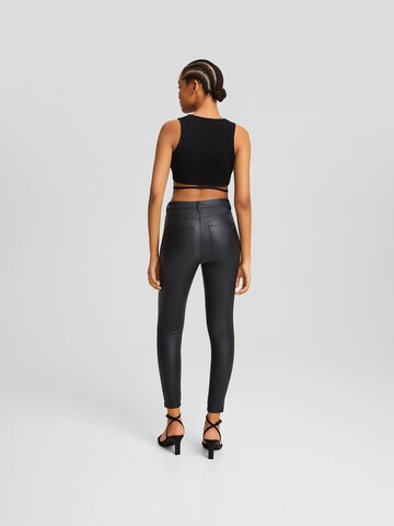 Skinny Pantalon Bershka en noir