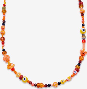Otsu Necklace 'Pearlmania' in Orange: front