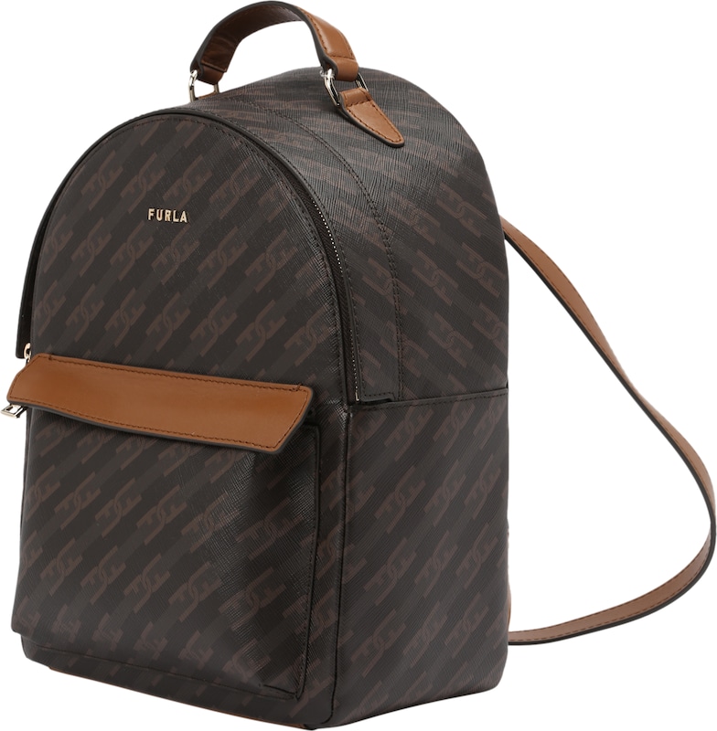 FURLA Rucksack 'FAVOLA' in Braun Cognac Dunkelbraun FURLA Rucksack 'FAVOLA' in Braun Cognac Dunkelbraun