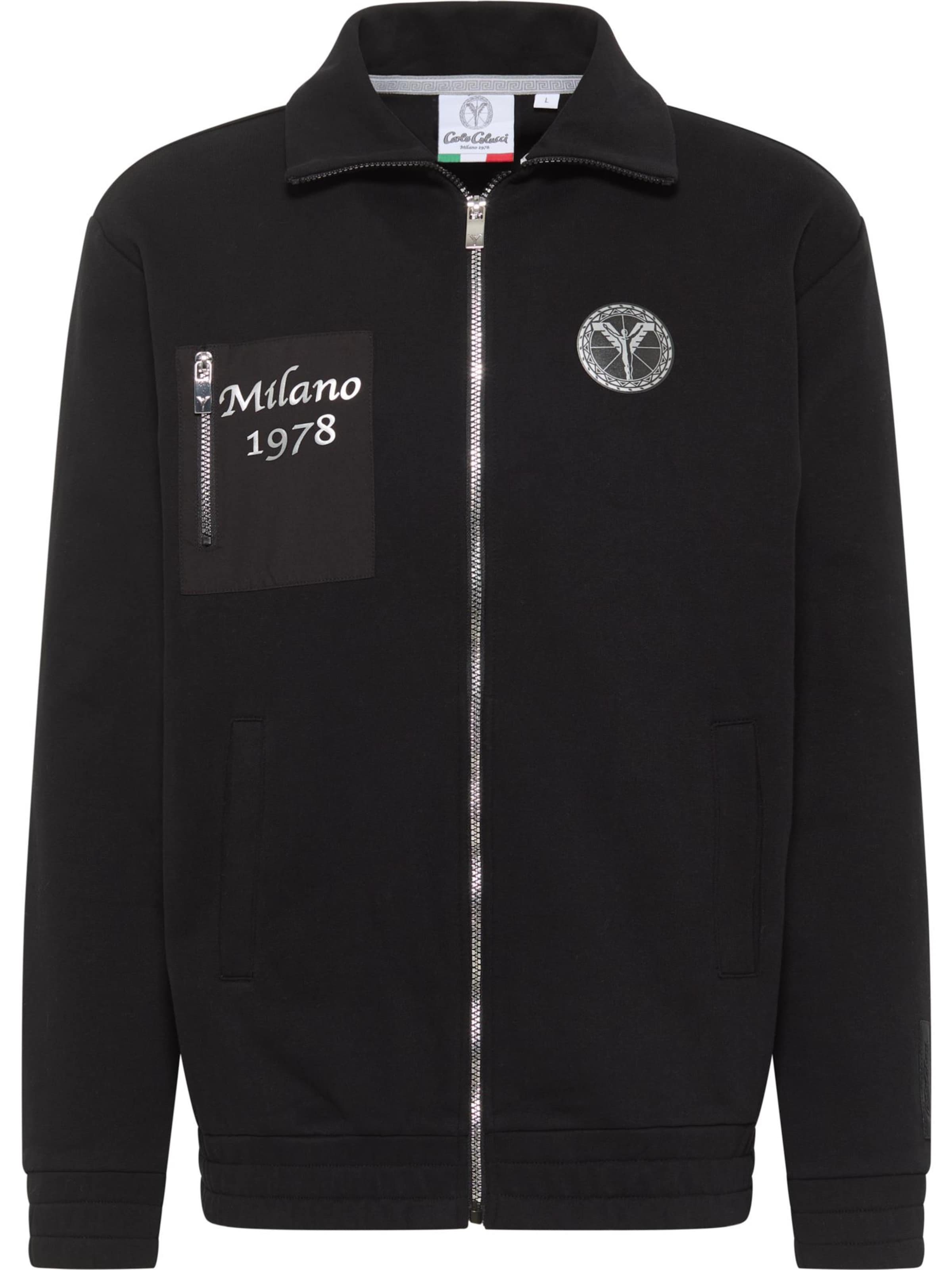 Carlo Colucci Sweat jacket ' Di Trocchio ' in Black: front