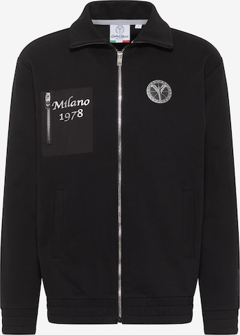 Carlo Colucci Sweat jacket ' Di Trocchio ' in Black: front