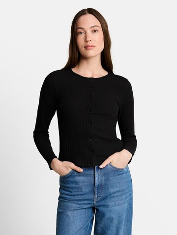 TOM TAILOR DENIM Knit Cardigan in Black: front