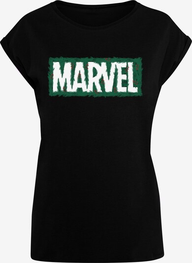 ABSOLUTE CULT T-Shirt 'Marvel - Holly' in dunkelgrün / rot / schwarz / weiß, Produktansicht