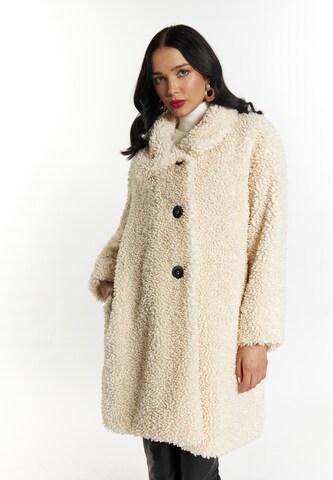 faina Wintermantel in Beige: voorkant