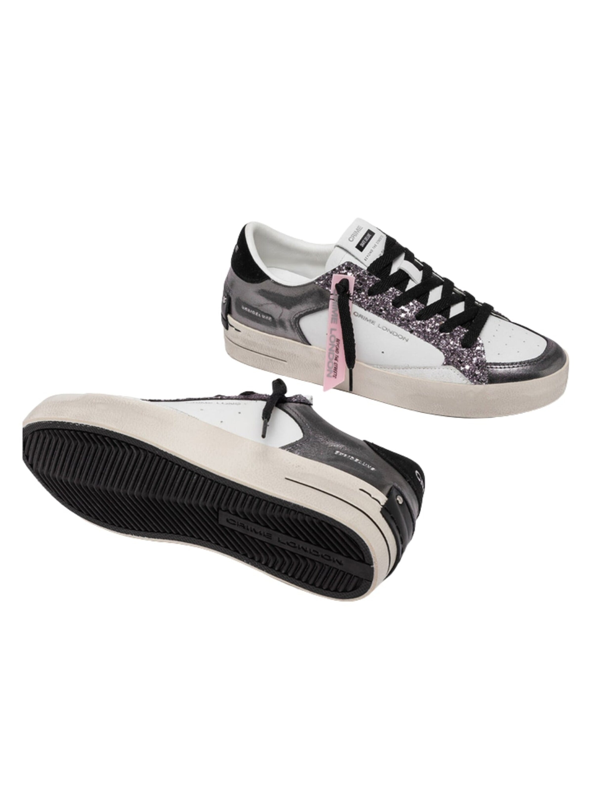 Crime London Sneakers laag 'SK8 Deluxe To The Moon' in Wit