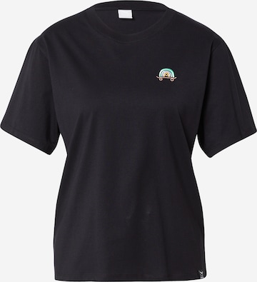 Iriedaily - Camiseta 'Skate Heart' en negro: frente