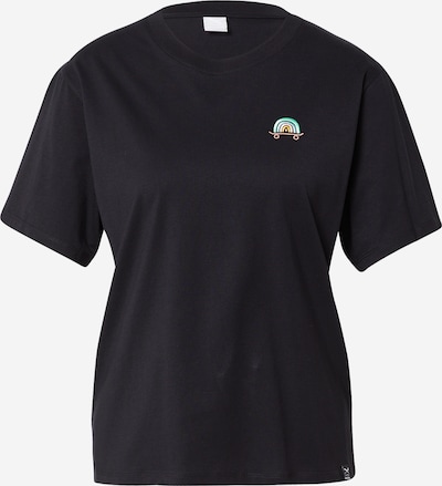Iriedaily T-Shirt in türkis / mint / altrosa / schwarz, Produktansicht