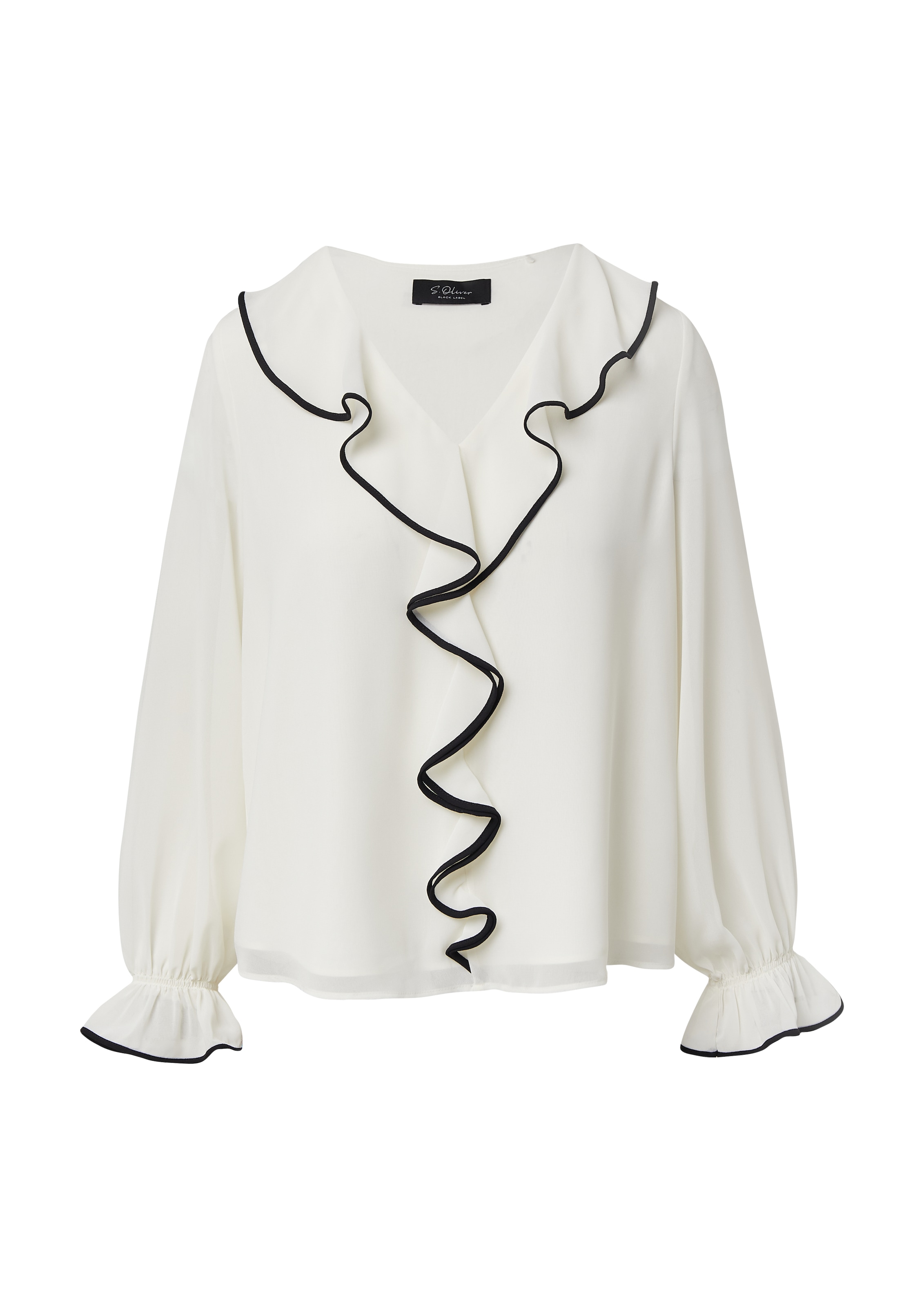 s.Oliver BLACK LABEL Bluza | bela barva: sprednja stran