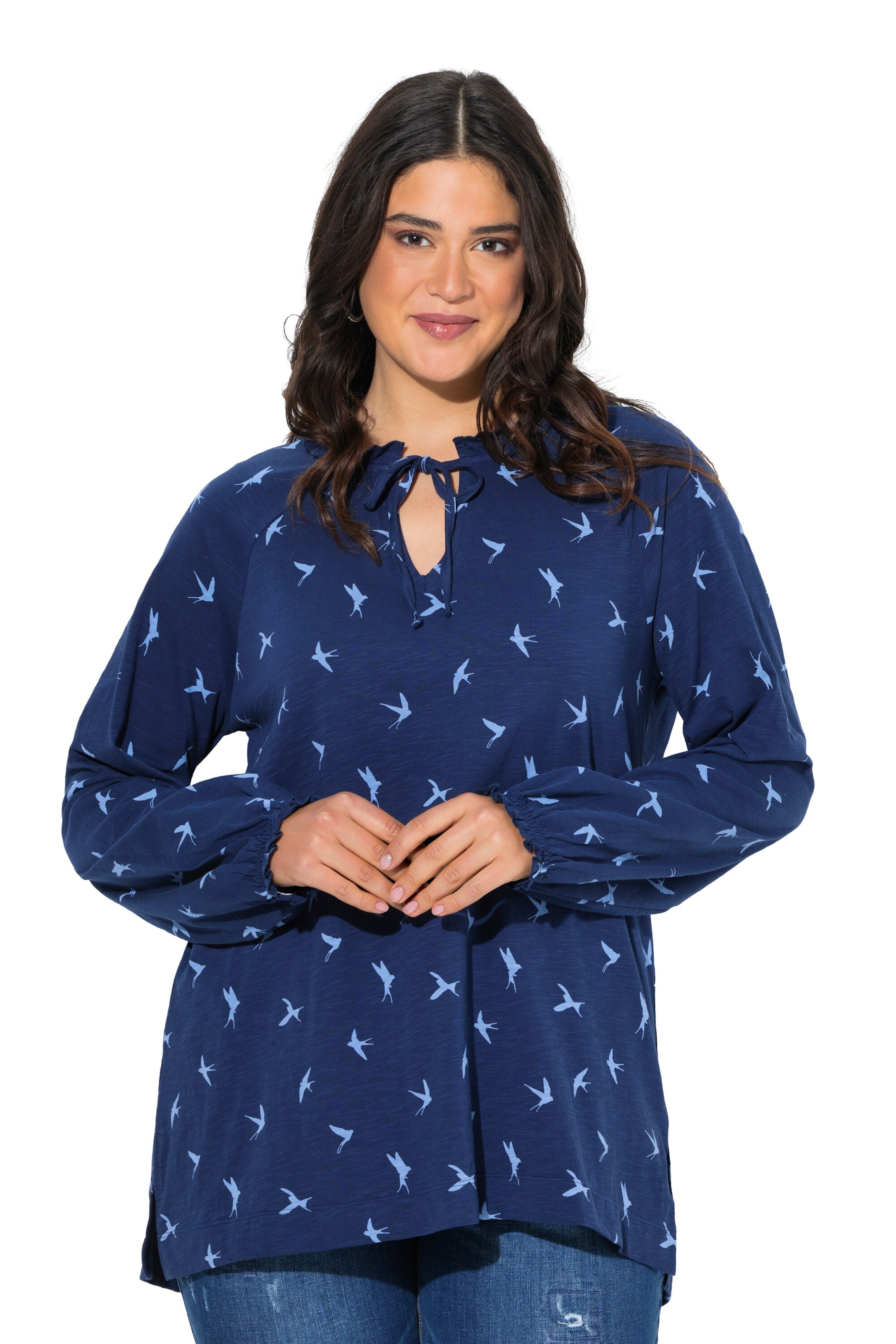 Ulla Popken Póló - kék: elől