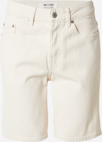 balta Only & Sons Standartinis Džinsai 'ONSEdge': priekis