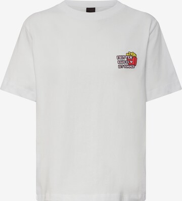 Kleinigkeit T-Shirt 'Fritten raus' in Weiß: predná strana