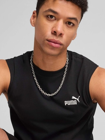 PUMA Shirt 'Puma Ess No. 1 Logo Sleeveless Tee' in Zwart