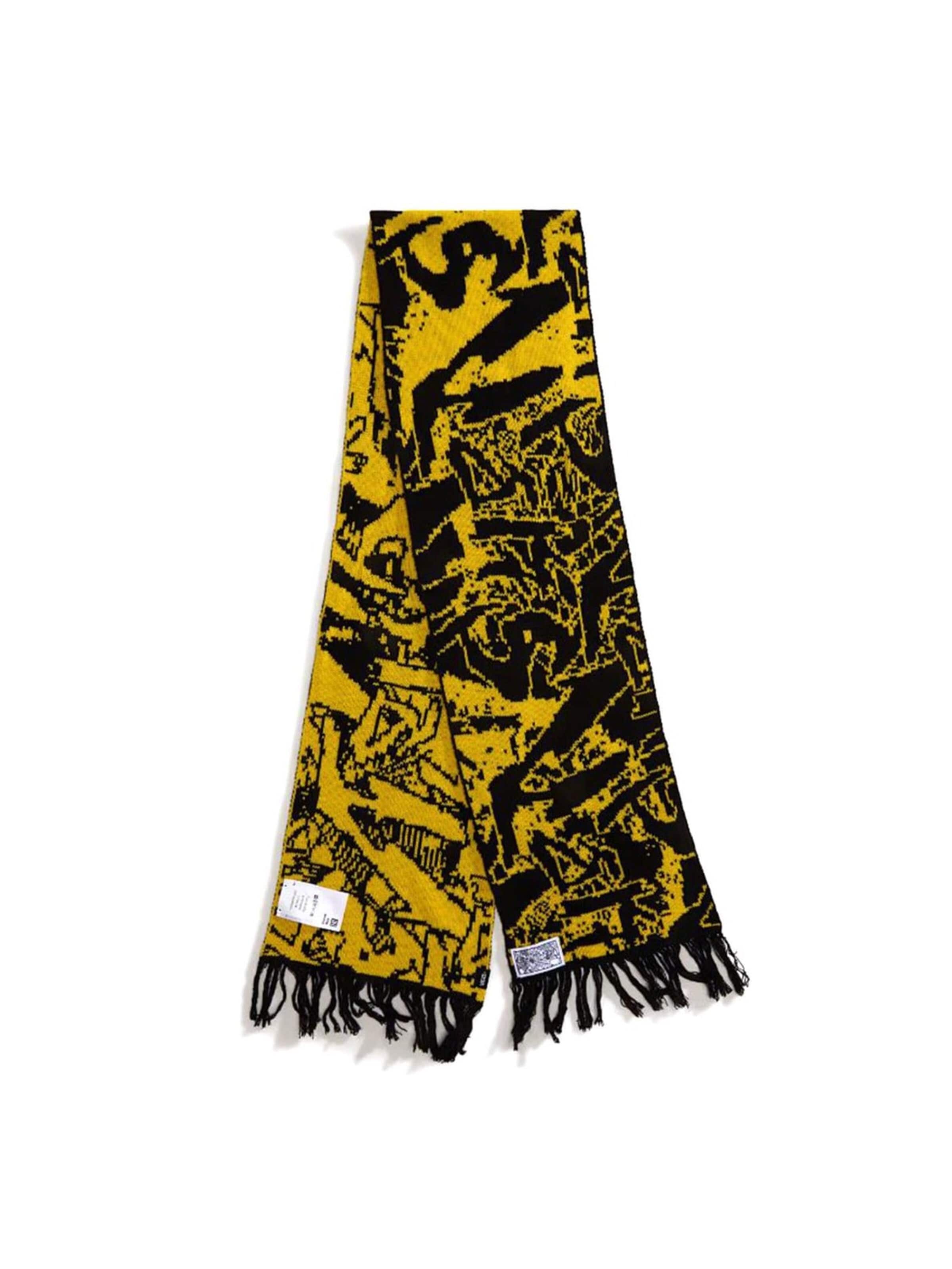 Sciarpa 'Raw Instinct Scarf Black / Yellow -- Scarf Black / Yellow Men' di VANS in nero: frontale
