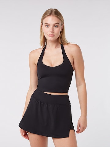 Soutien-gorge de sport 'Halter Top' YO-GAYA en noir : devant