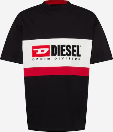 DIESEL T-Shirt 'DIVISION' in Schwarz: front