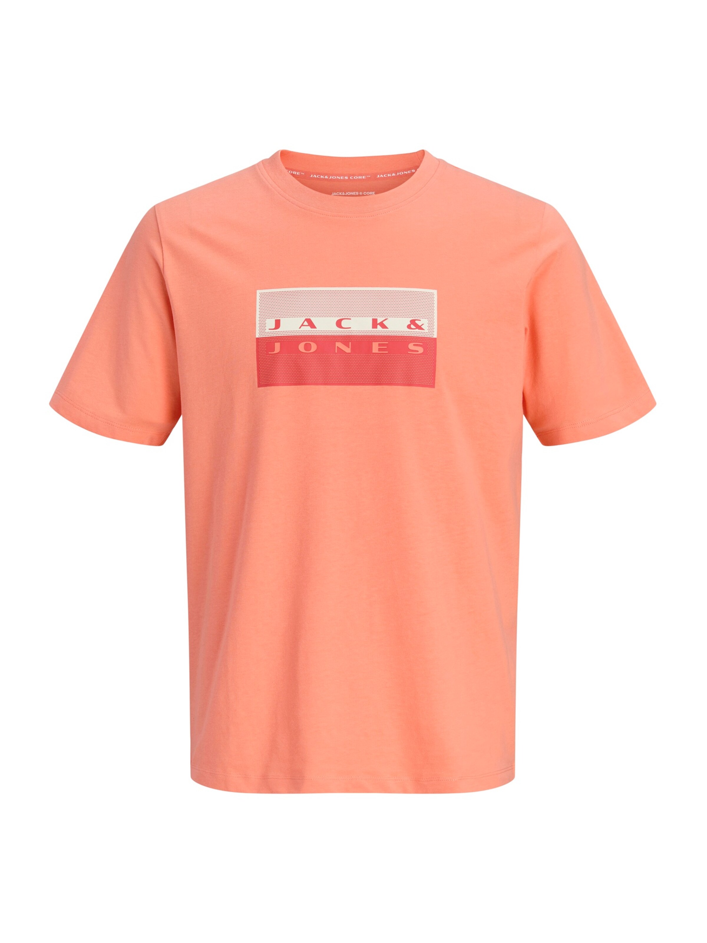 Jack & Jones Plus Μπλουζάκι 'JCOFUSION' σε πορτοκαλί: μπροστά