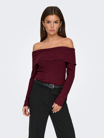 T-shirt 'ONLANNA' ONLY en rouge : devant