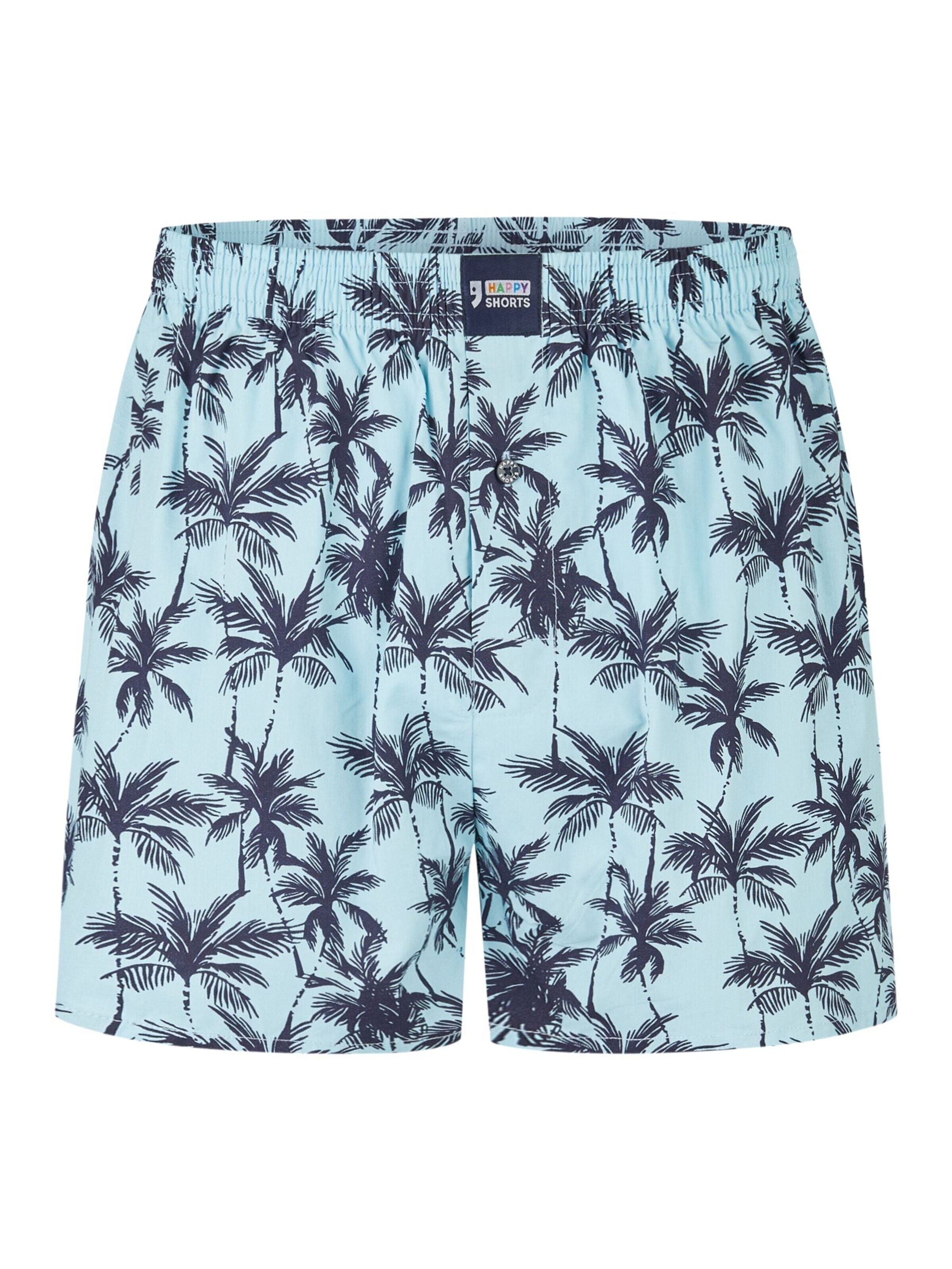 Happy Shorts Boxershorts 'Happy Shorts Men's American Boxer Boxer Shorts palms'‌‌‌‌‌ in L in hellblau, Produktansicht