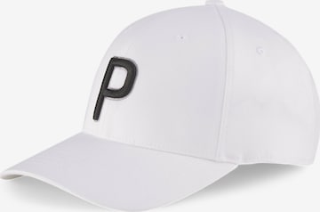 PUMA Athletic Cap 'P Adjustable' in White: front