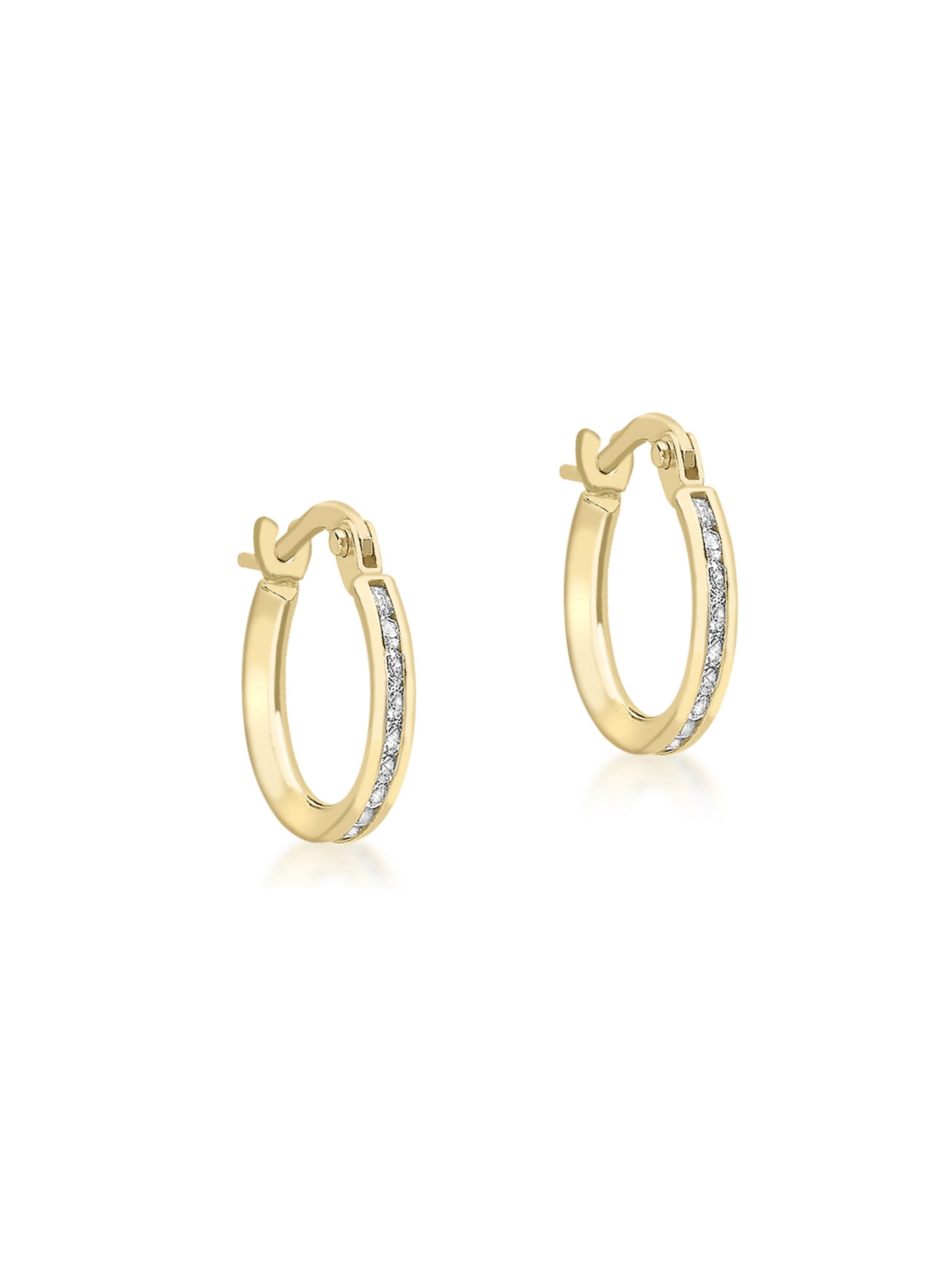 Lucardi Ohrringe in Gold: Vorderseite