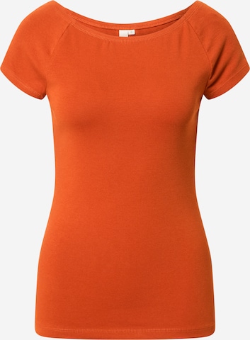 QS Shirt in Oranje: voorkant