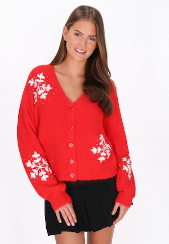 Cardigan MYMO en rouge : devant