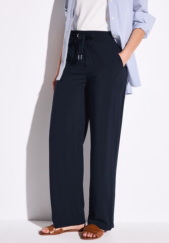 STREET ONE Wide Leg Hose in Blau: Vorderseite