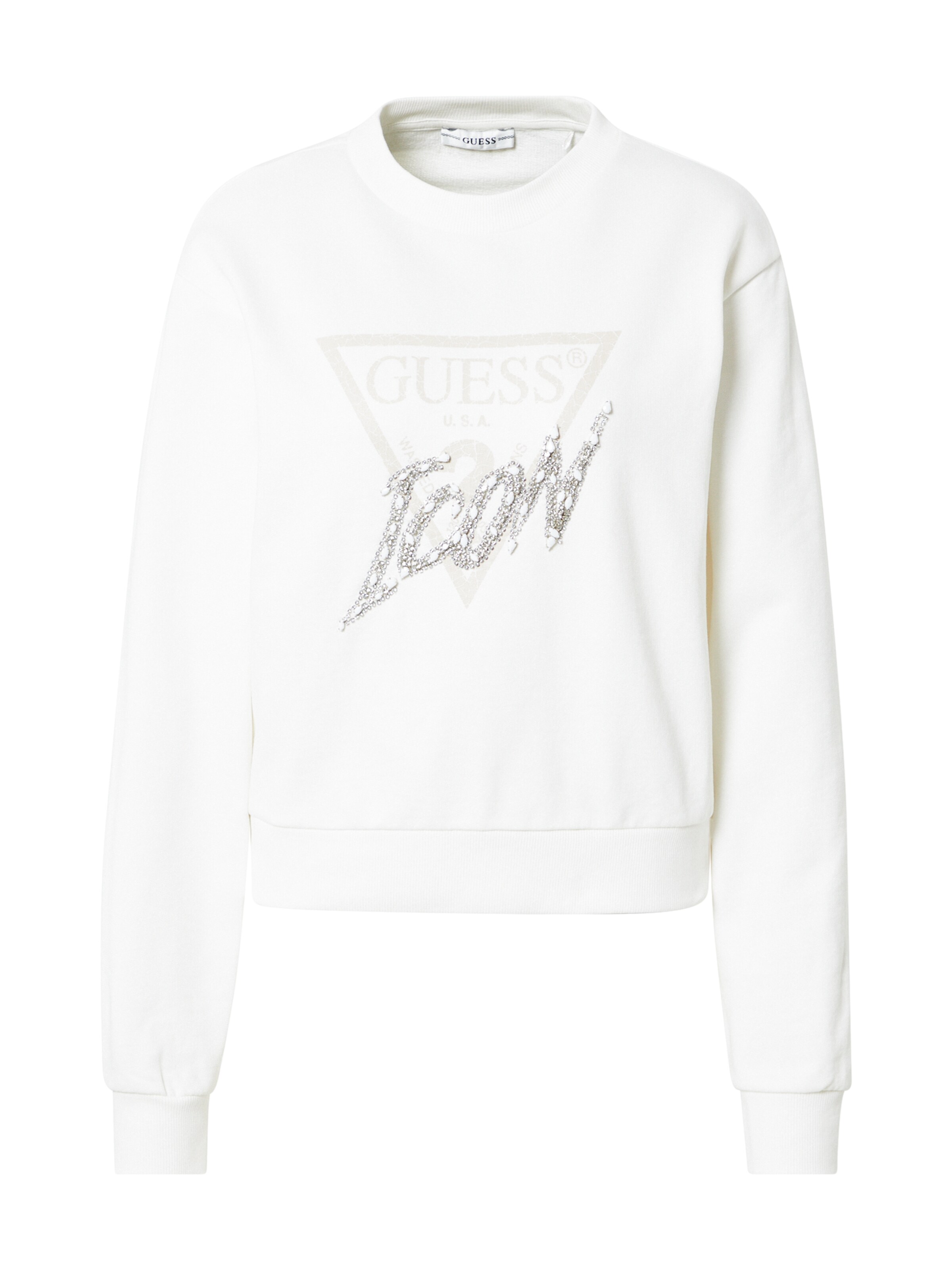 white guess sweater