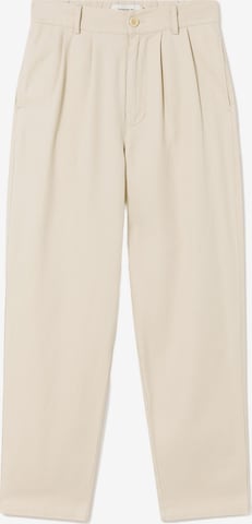 Thinking MU Loose fit Pleat-Front Pants ' Hemp Rina ' in White: front