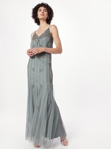 LACE & BEADS Evening Dress 'Keeva' in Green: front