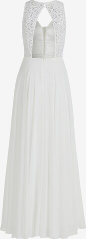 Vera Mont Abendkleid mit Pailletten in Weiß