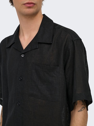Only & Sons Comfort Fit Πουκάμισο 'ONSLAURENCE' σε μαύρο